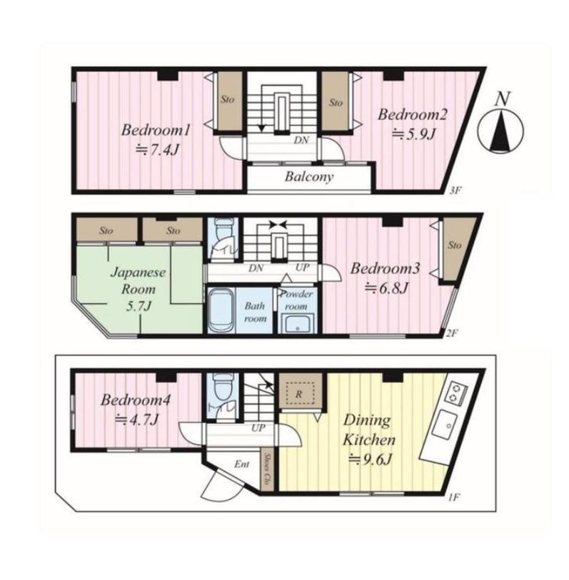 Shinjuku 5-Room Family House Tokio Exterior foto